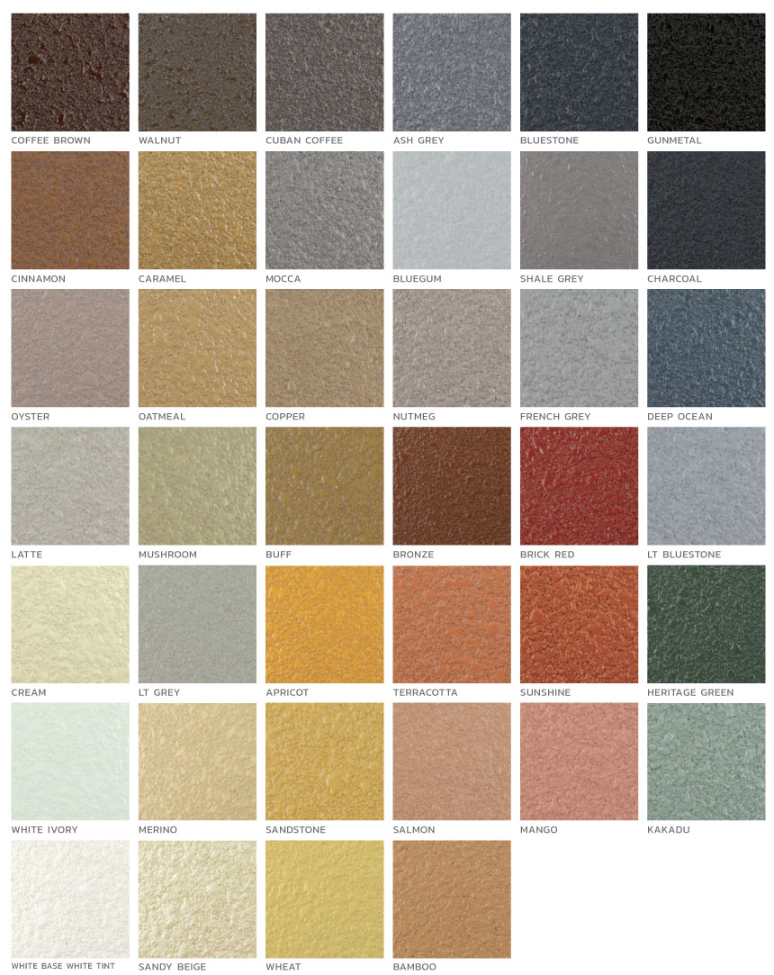 Concrete Sealer Colour Chart